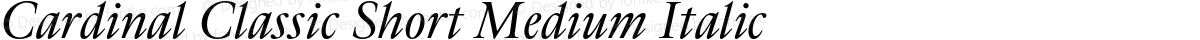 Cardinal Classic Short Medium Italic