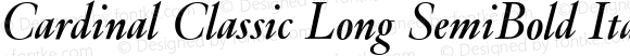 Cardinal Classic Long SemiBold Italic