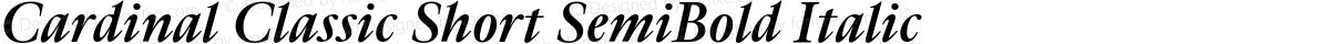 Cardinal Classic Short SemiBold Italic