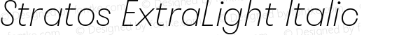 Stratos ExtraLight Italic
