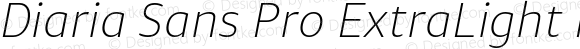 Diaria Sans Pro ExtraLight Italic