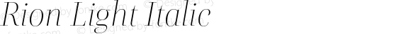 Rion Light Italic