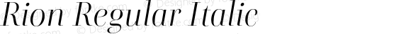 Rion Regular Italic