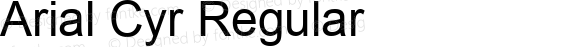 Arial Cyr Regular Version 2.0Cyr - May 17, 1996