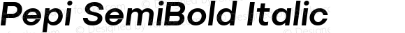 Pepi SemiBold Italic