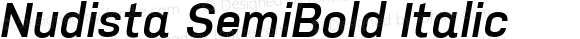 Nudista SemiBold Italic