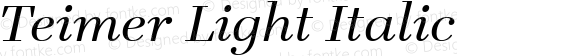 Teimer Light Italic