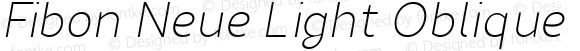 Fibon Neue Light Oblique