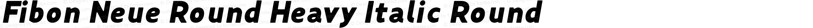 Fibon Neue Round Heavy Italic Round