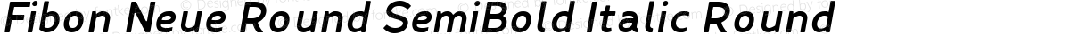 Fibon Neue Round SemiBold Italic Round