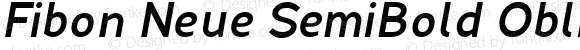 Fibon Neue SemiBold Oblique