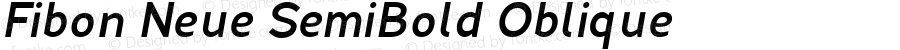 Fibon Neue SemiBold Oblique