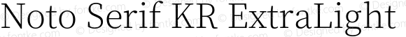Noto Serif KR ExtraLight Regular