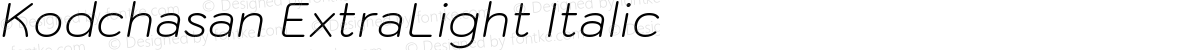 Kodchasan ExtraLight Italic