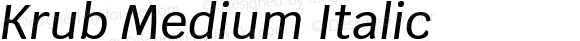 Krub Medium Italic
