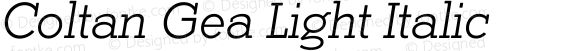 Coltan Gea Light Italic