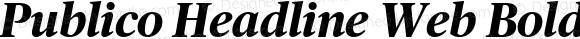 Publico Headline Web Bold Italic