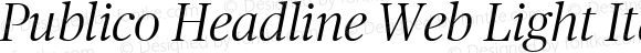 Publico Headline Web Light Italic