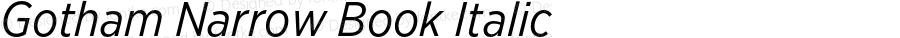 Gotham Narrow Book Italic
