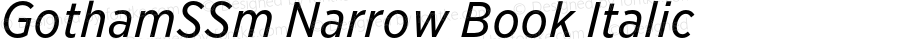 GothamSSm Narrow Book Italic