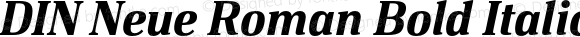 DIN Neue Roman Bold Italic