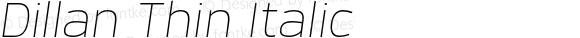 Dillan Thin Italic