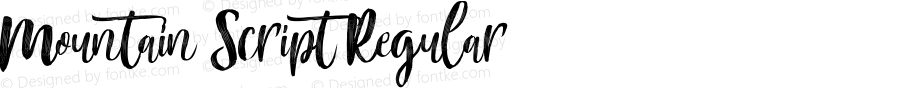 Mountain Script Regular Version 1.000