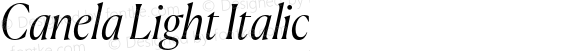 Canela Light Italic