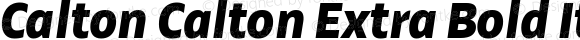 Calton Calton Extra Bold Italic