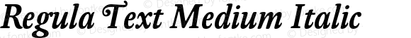 Regula Text Medium Italic Version 1.001