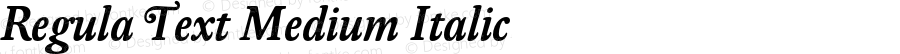 Regula Text Medium Italic Version 1.001