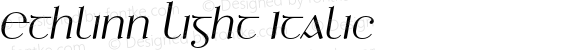 Ethlinn Light Italic