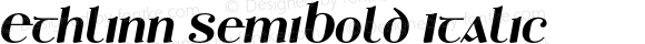 Ethlinn SemiBold Italic