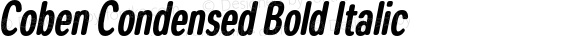 Coben Condensed Bold Italic