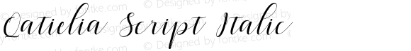 Qatielia Script Italic