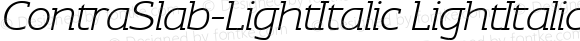 ContraSlab-LightItalic LightItalic