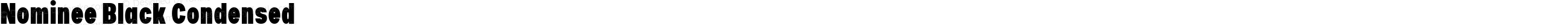 Nominee Black Condensed