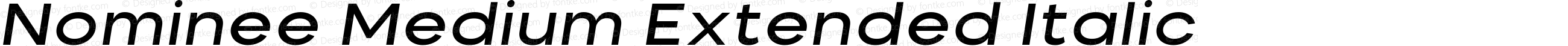 Nominee Medium Extended Italic