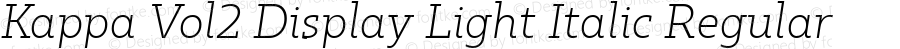 KappaVol2DisplayLightItalic