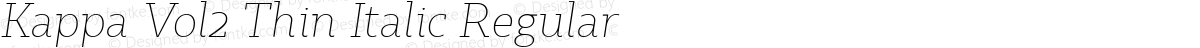 Kappa Vol2 Thin Italic Regular