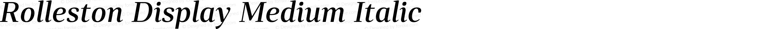 Rolleston Display Medium Italic