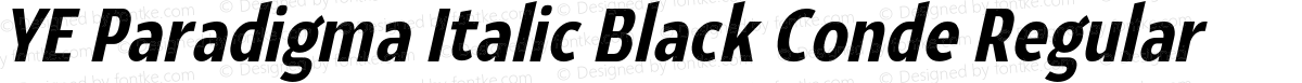 YE Paradigma Italic Black Conde Regular