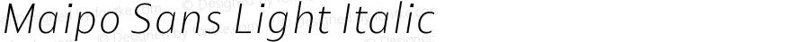 Maipo Sans Light Italic