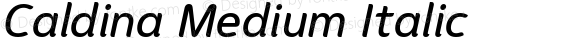 Caldina Medium Italic