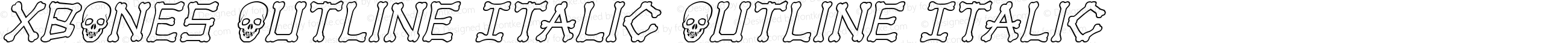 xBONES Outline Italic Outline Italic