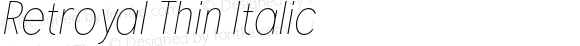 Retroyal Thin Italic