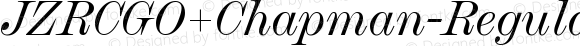 JZRCGO+Chapman-RegularItalic RegularItalic