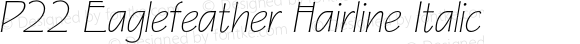 P22 Eaglefeather Hairline Italic