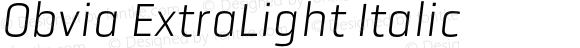 Obvia ExtraLight Italic