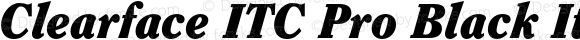 Clearface ITC Pro Black Italic